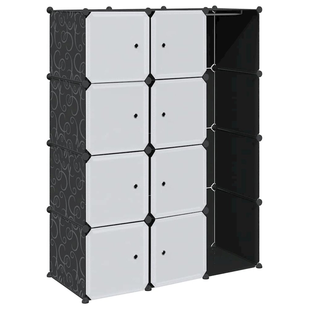 Modular Cabinet Black and White Plastic and Chromed Steel. Picture 1