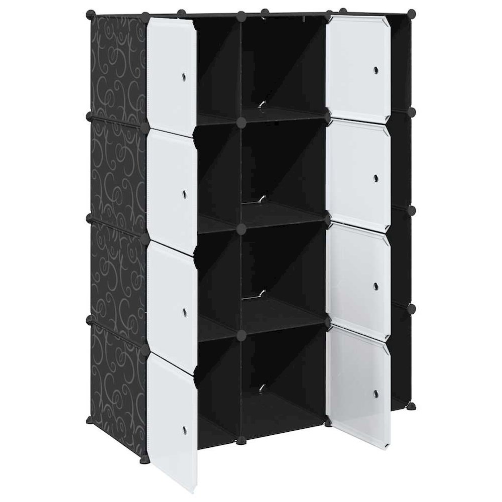 Modular Cabinet Black and White Plastic and Chromed Steel. Picture 3