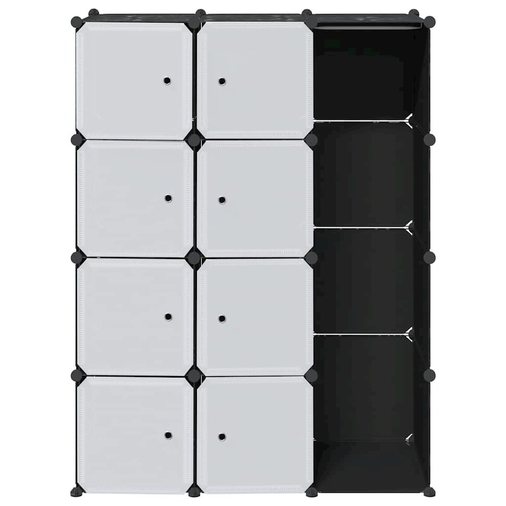 Modular Cabinet Black and White Plastic and Chromed Steel. Picture 5