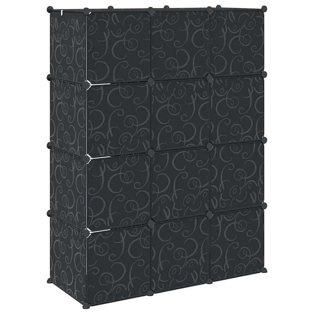 Modular Cabinet Black and White Plastic and Chromed Steel. Picture 7