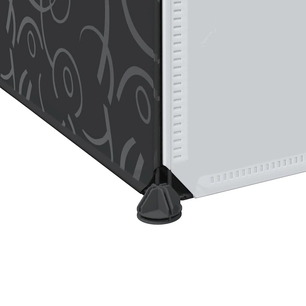 Modular Cabinet Black and White Plastic and Chromed Steel. Picture 8