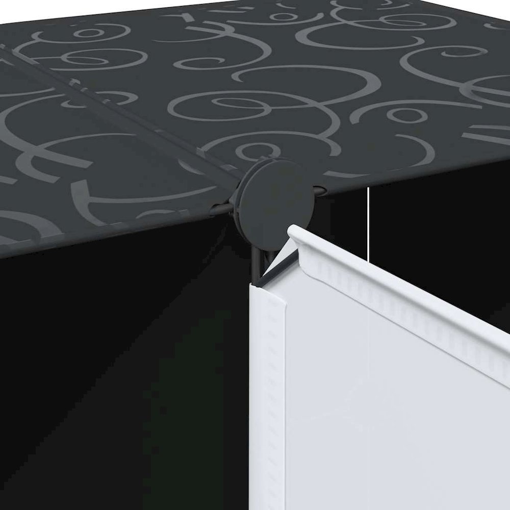 Modular Cabinet Black and White Plastic and Chromed Steel. Picture 9