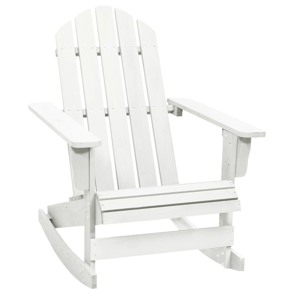 Garden Rocking Chair White Hardwood Medium Garden Rocking Chair. Picture 1