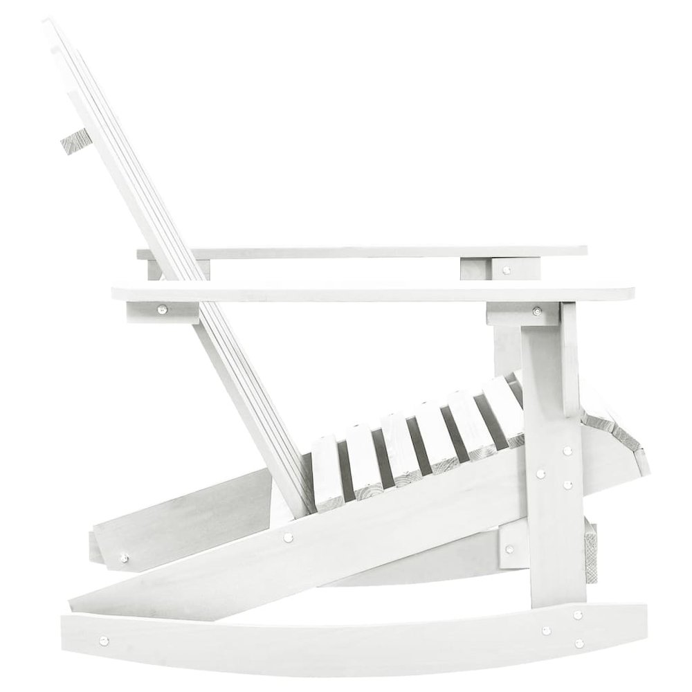 Garden Rocking Chair White Hardwood Medium Garden Rocking Chair. Picture 3
