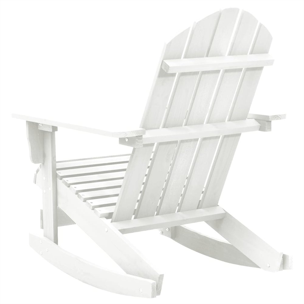 Garden Rocking Chair White Hardwood Medium Garden Rocking Chair. Picture 4