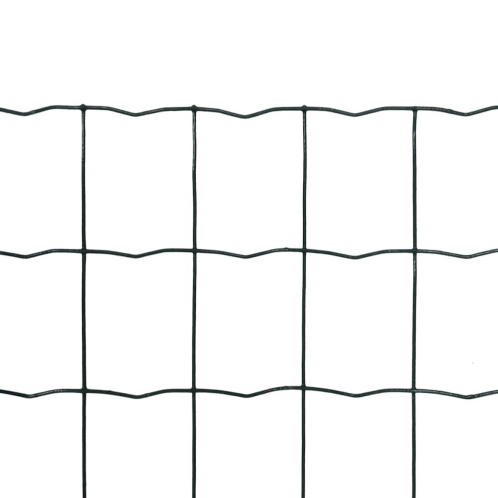 vidaXL Euro Fence Steel 32.8ft x 3.3ft Green, 140573. Picture 2