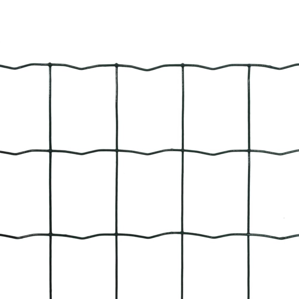 vidaXL Euro Fence Steel 82ft x 3.3ft Green, 140579. Picture 2