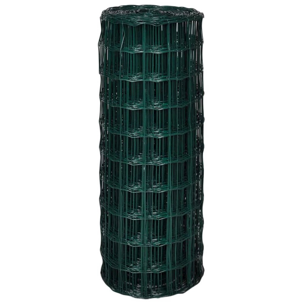 vidaXL Euro Fence Steel 82ft x 3.3ft Green, 140579. Picture 3
