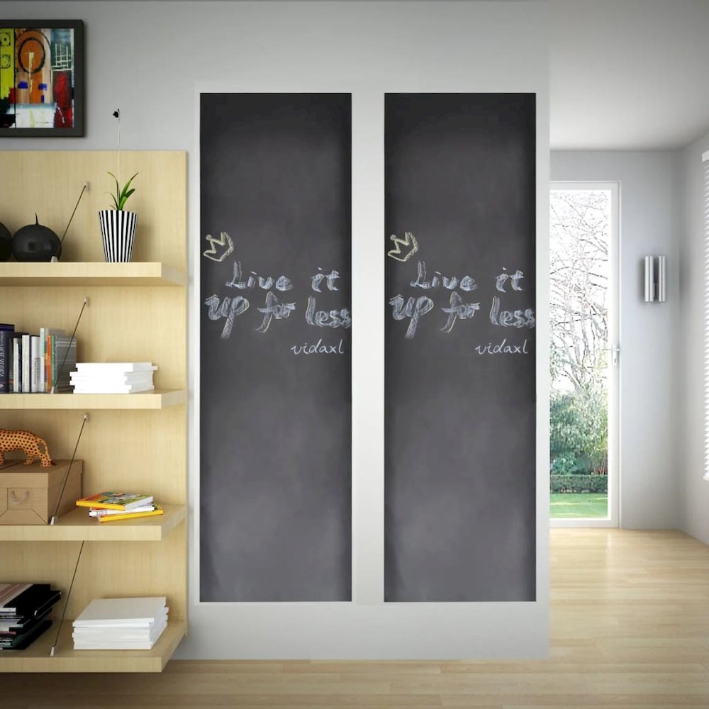 Wall Sticker Blackboard 2'x9.8' 2 Rolls with Chalks. Picture 1