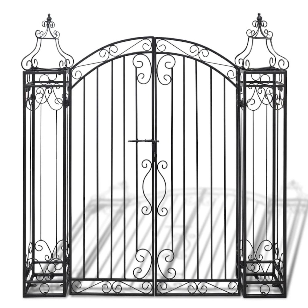 vidaXL Ornamental Garden Gate Wrought Iron 4'x8"x4' 5", 40905. Picture 2