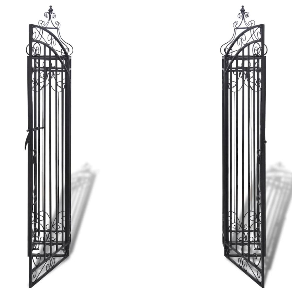 vidaXL Ornamental Garden Gate Wrought Iron 4'x8"x4' 5", 40905. Picture 3