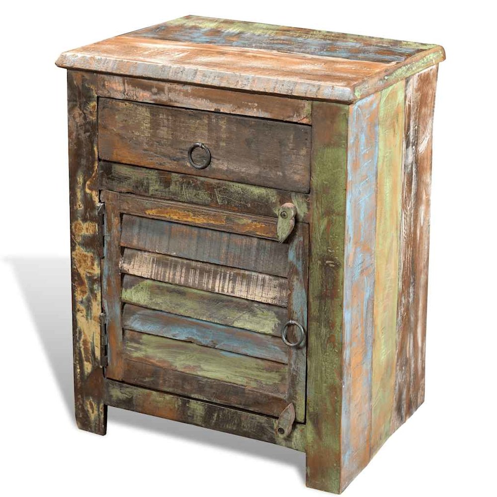 Vintage Cabinet Multicolor Reclaimed solid wood Compact Durable. Picture 1