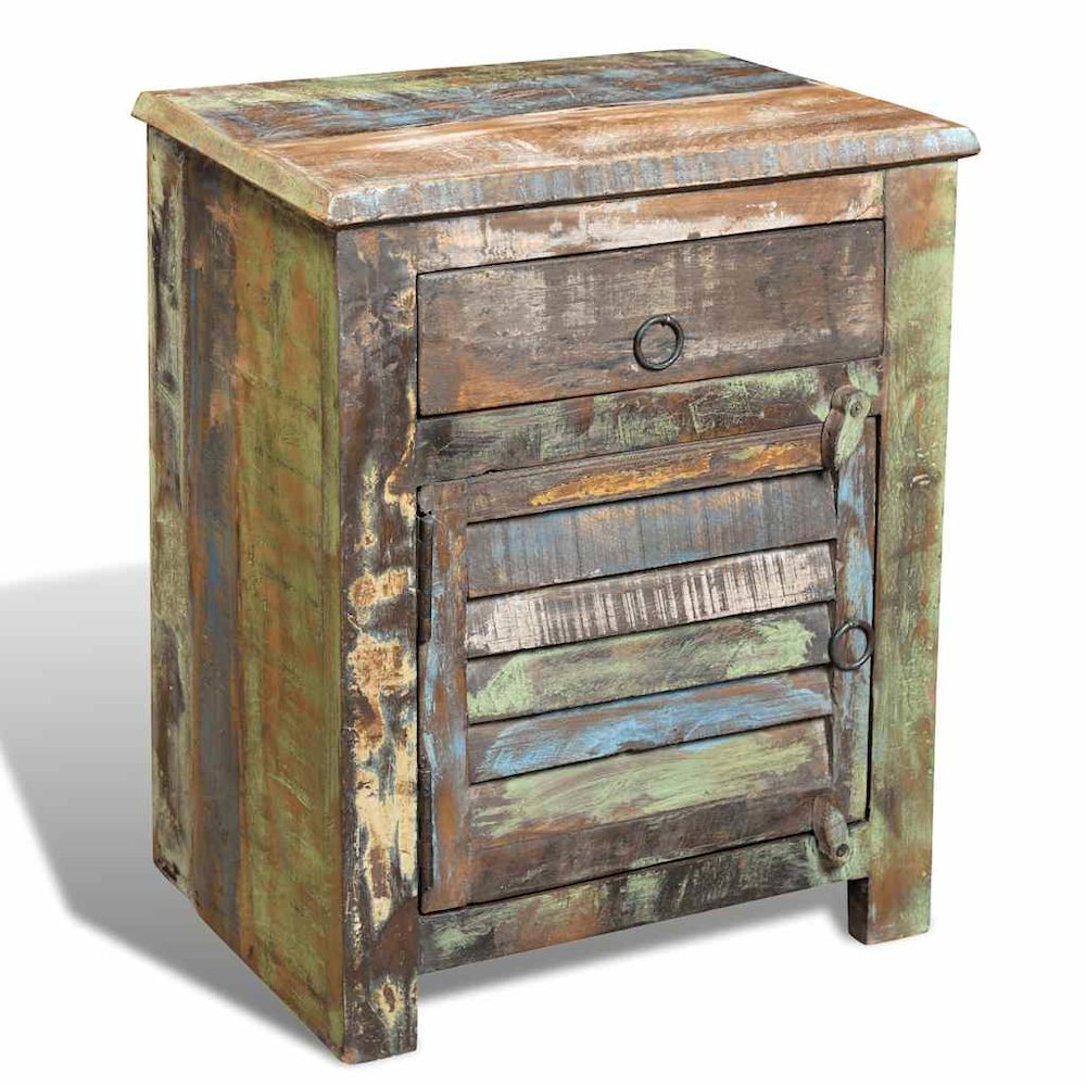 Vintage Cabinet Multicolor Reclaimed solid wood Compact Durable. Picture 6