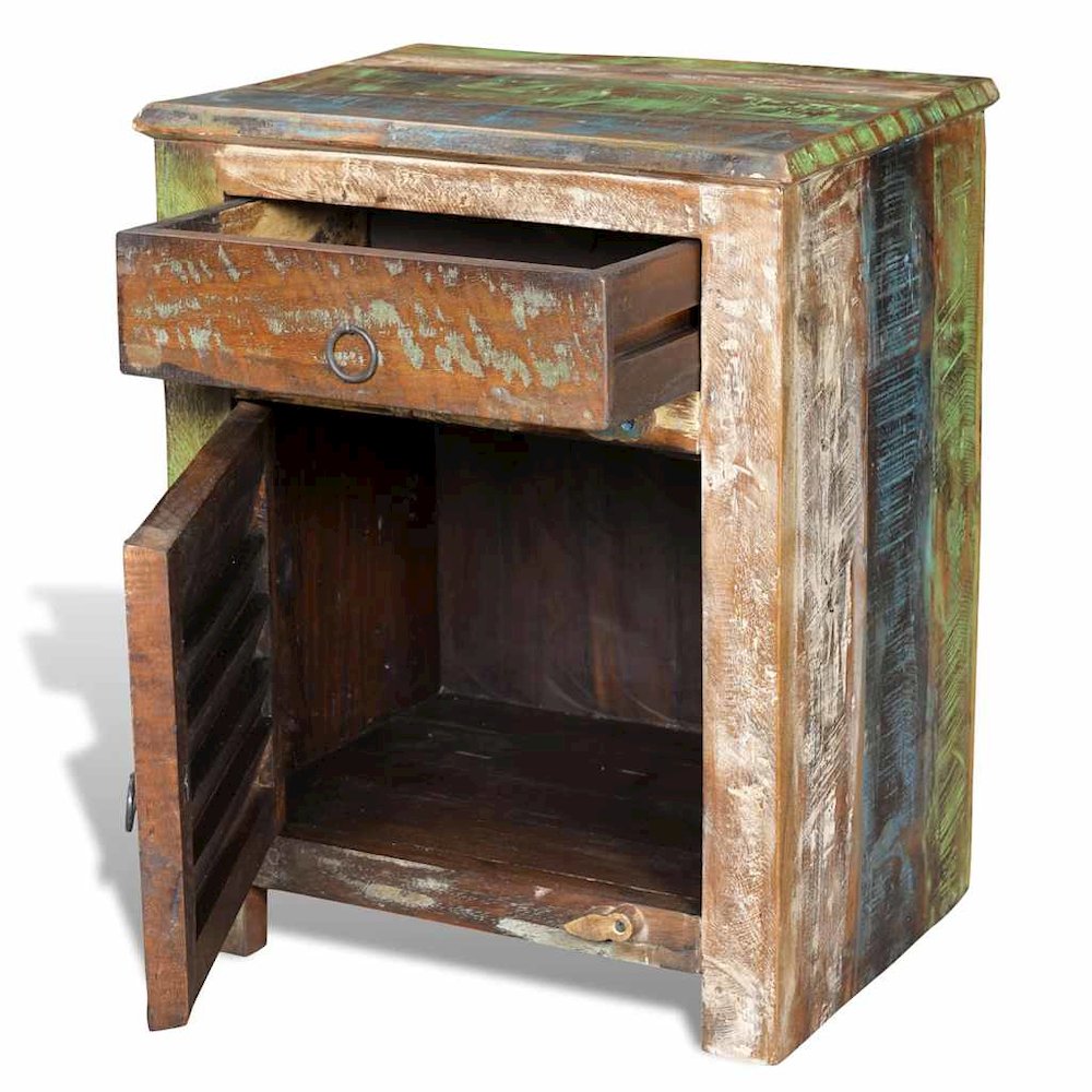 Vintage Cabinet Multicolor Reclaimed solid wood Compact Durable. Picture 8