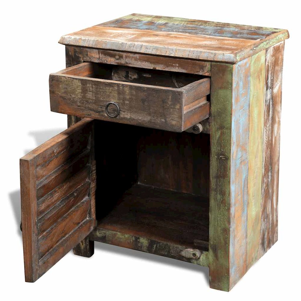Vintage Cabinet Multicolor Reclaimed solid wood Compact Durable. Picture 9
