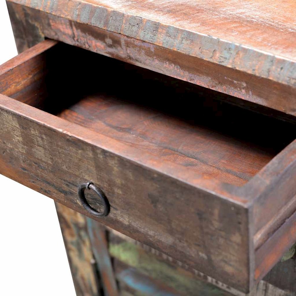 Vintage Cabinet Multicolor Reclaimed solid wood Compact Durable. Picture 10