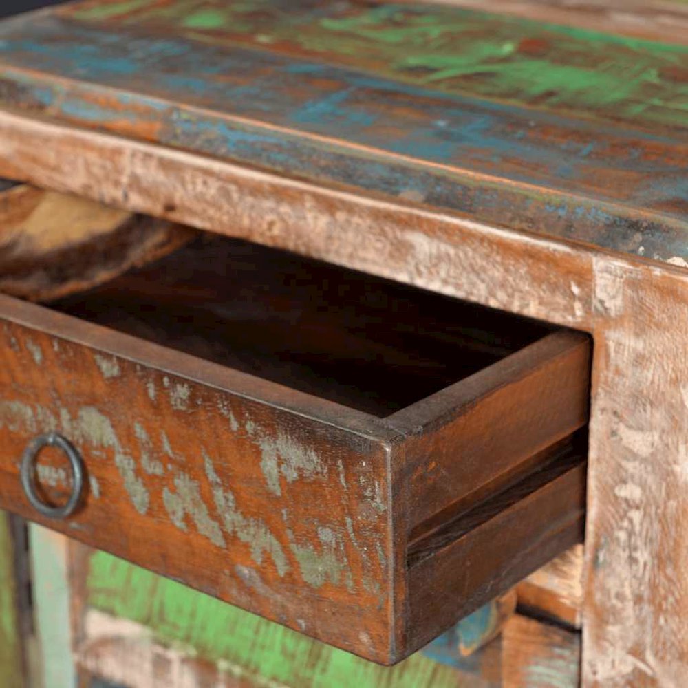 Vintage Cabinet Multicolor Reclaimed solid wood Compact Durable. Picture 11