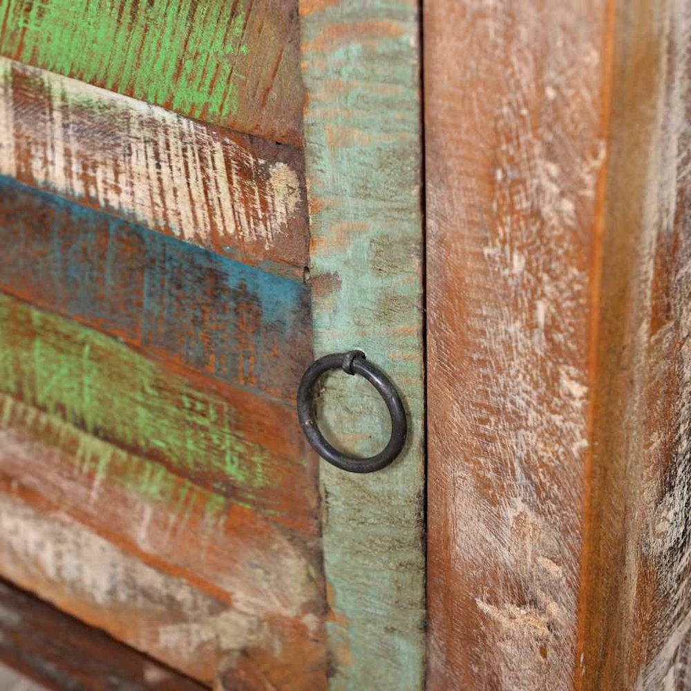 Vintage Cabinet Multicolor Reclaimed solid wood Compact Durable. Picture 12