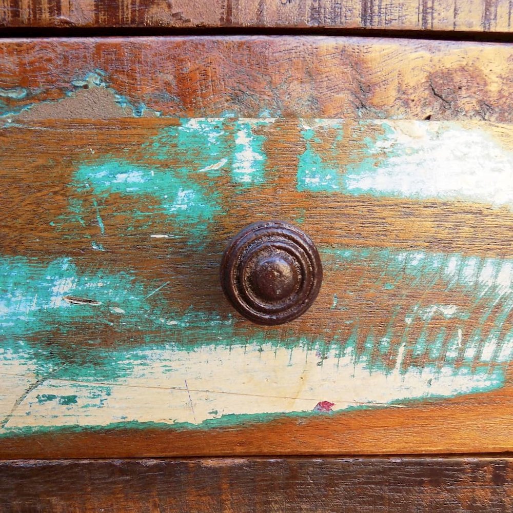 Coffee Table Multicolor Reclaimed solid wood Small Rectangular. Picture 10