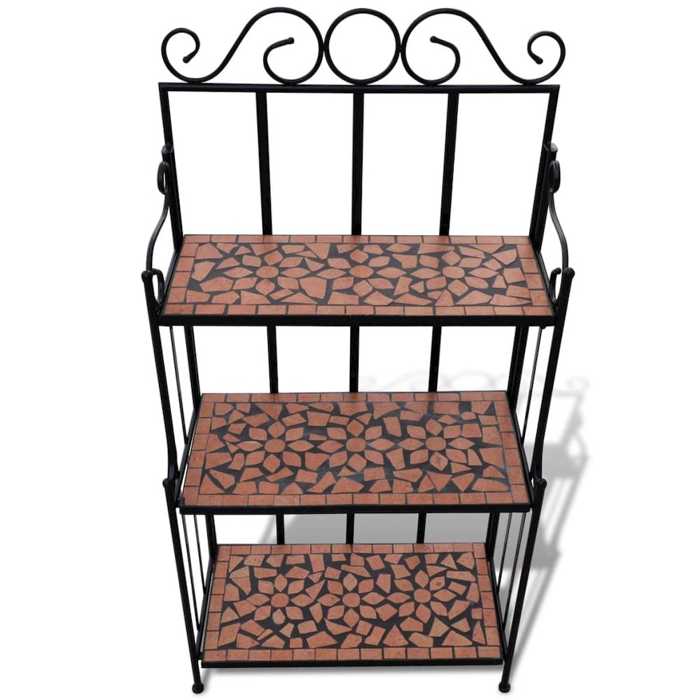 Plant Stand Terracotta and black Iron and ceramic. Picture 2