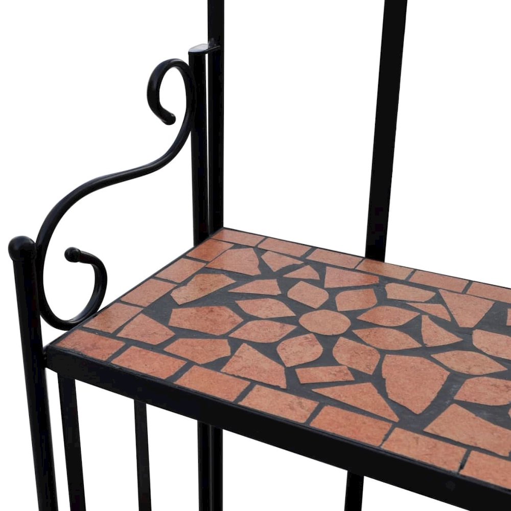 Plant Stand Terracotta and black Iron and ceramic. Picture 3