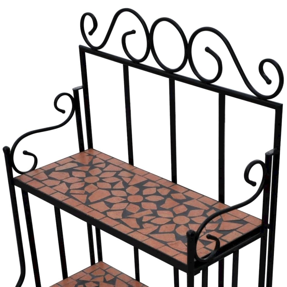 Plant Stand Terracotta and black Iron and ceramic. Picture 4