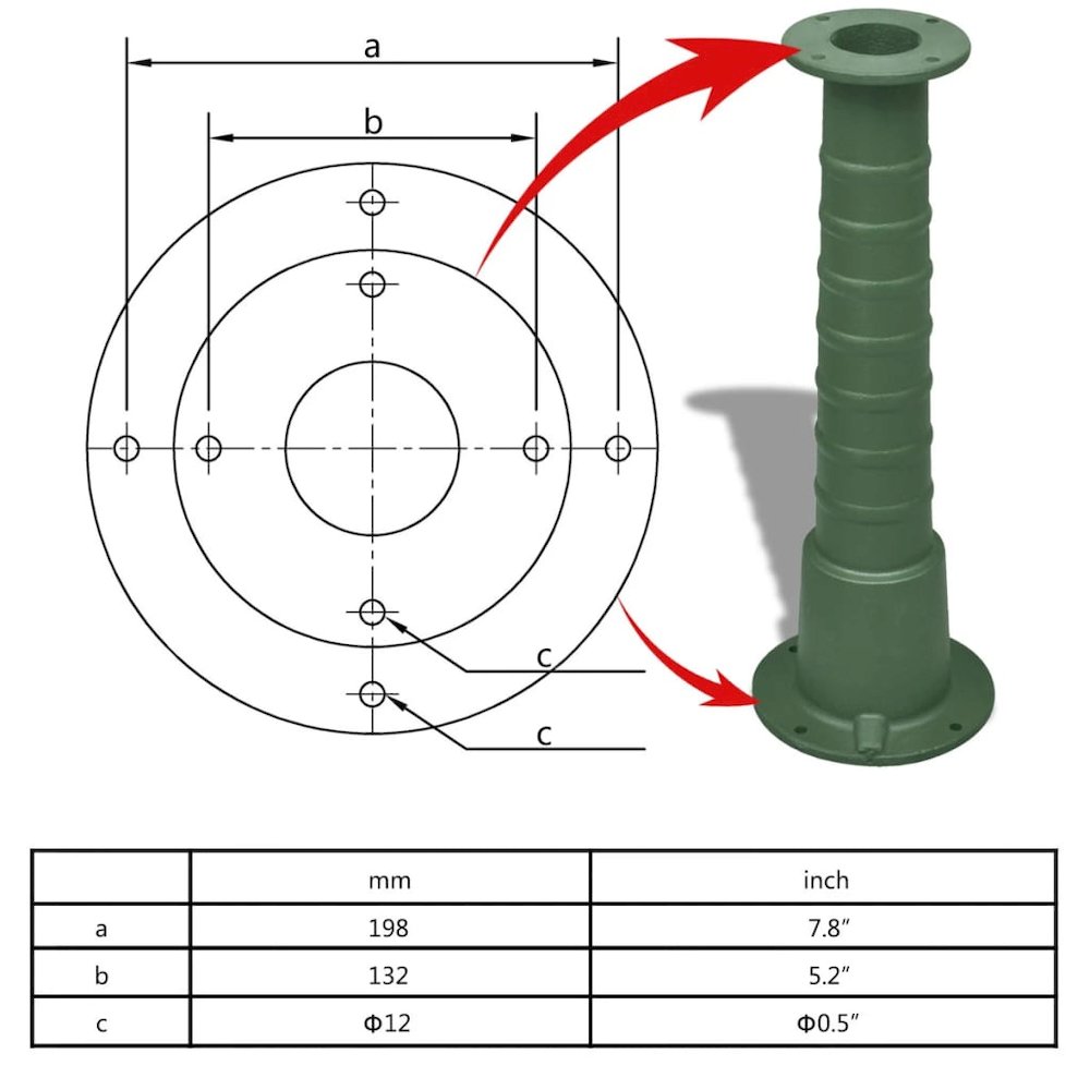 Cast Iron Stand for Garden Hand Water Pump, 41173. Picture 4