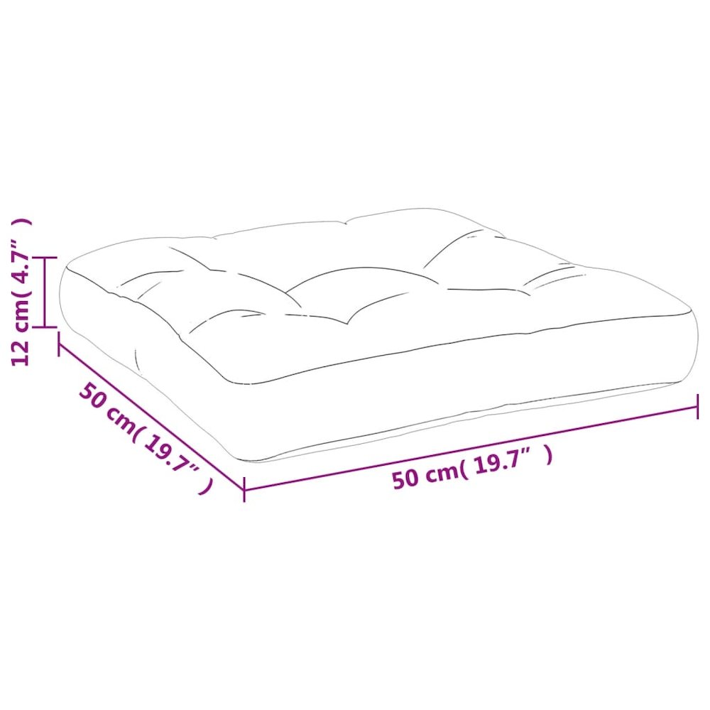 Pallet Cushion Gray 100% Polyester 19.7 x 19.7 x 4.7 in. Picture 11