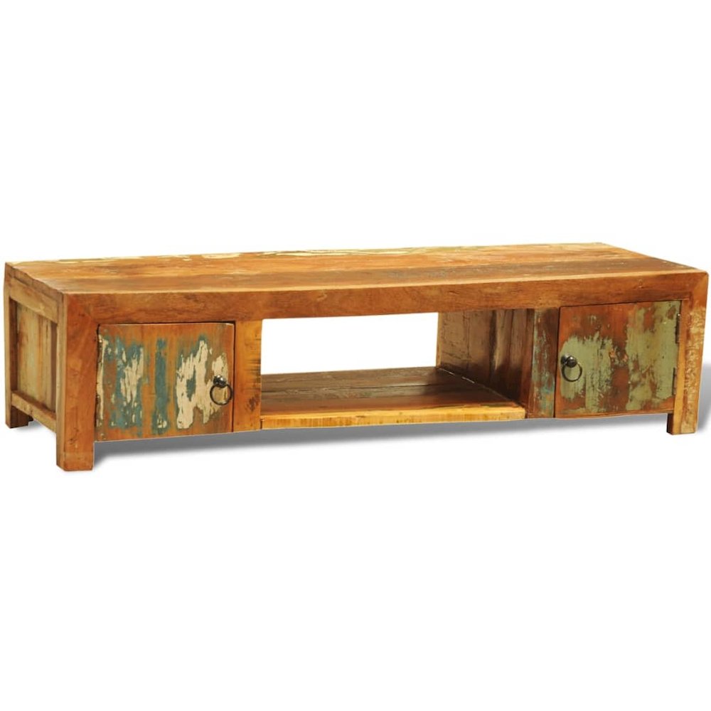 TV Stand Multicolor Reclaimed solid wood Medium TV Stand. Picture 1