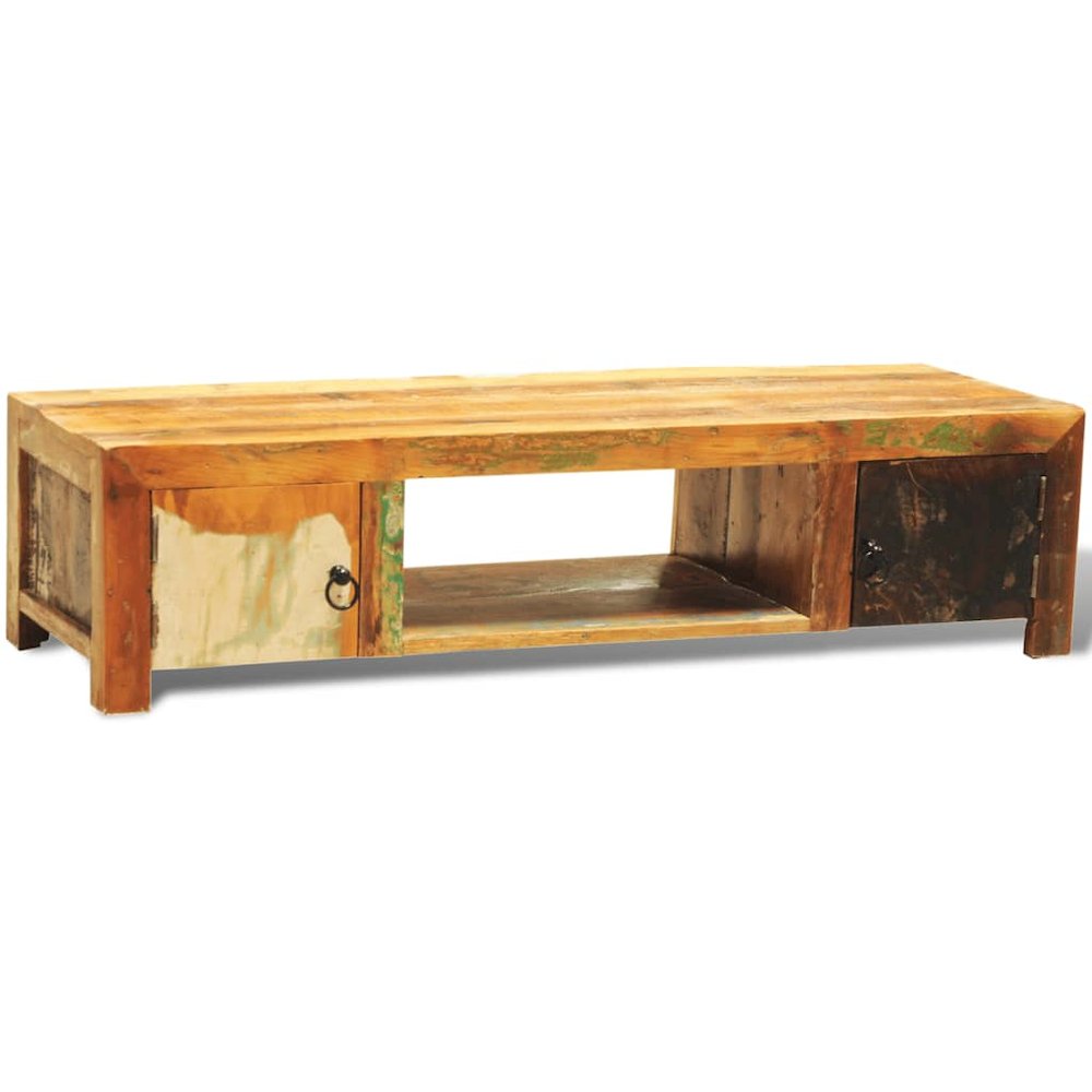 TV Stand Multicolor Reclaimed solid wood Medium TV Stand. Picture 2
