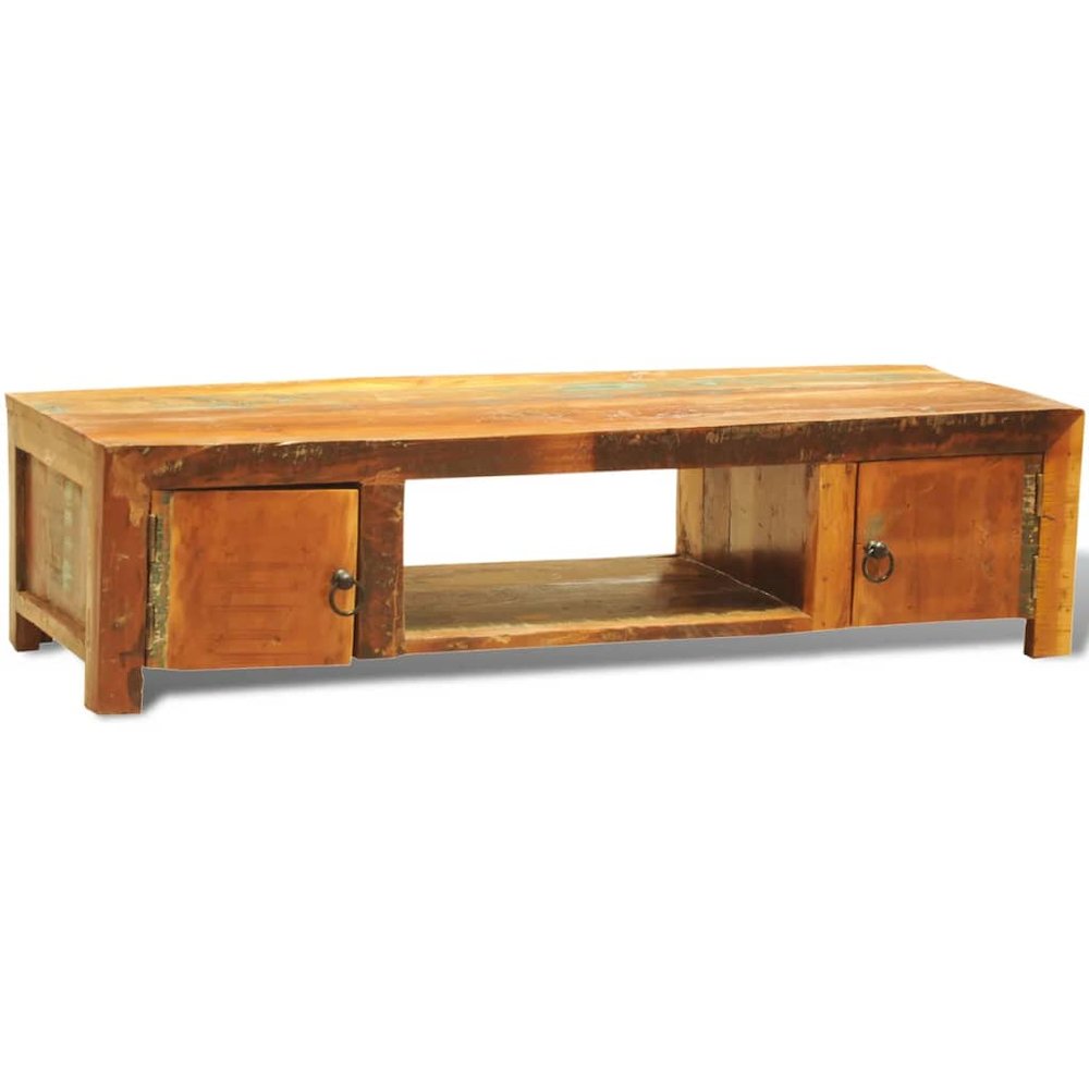 TV Stand Multicolor Reclaimed solid wood Medium TV Stand. Picture 3