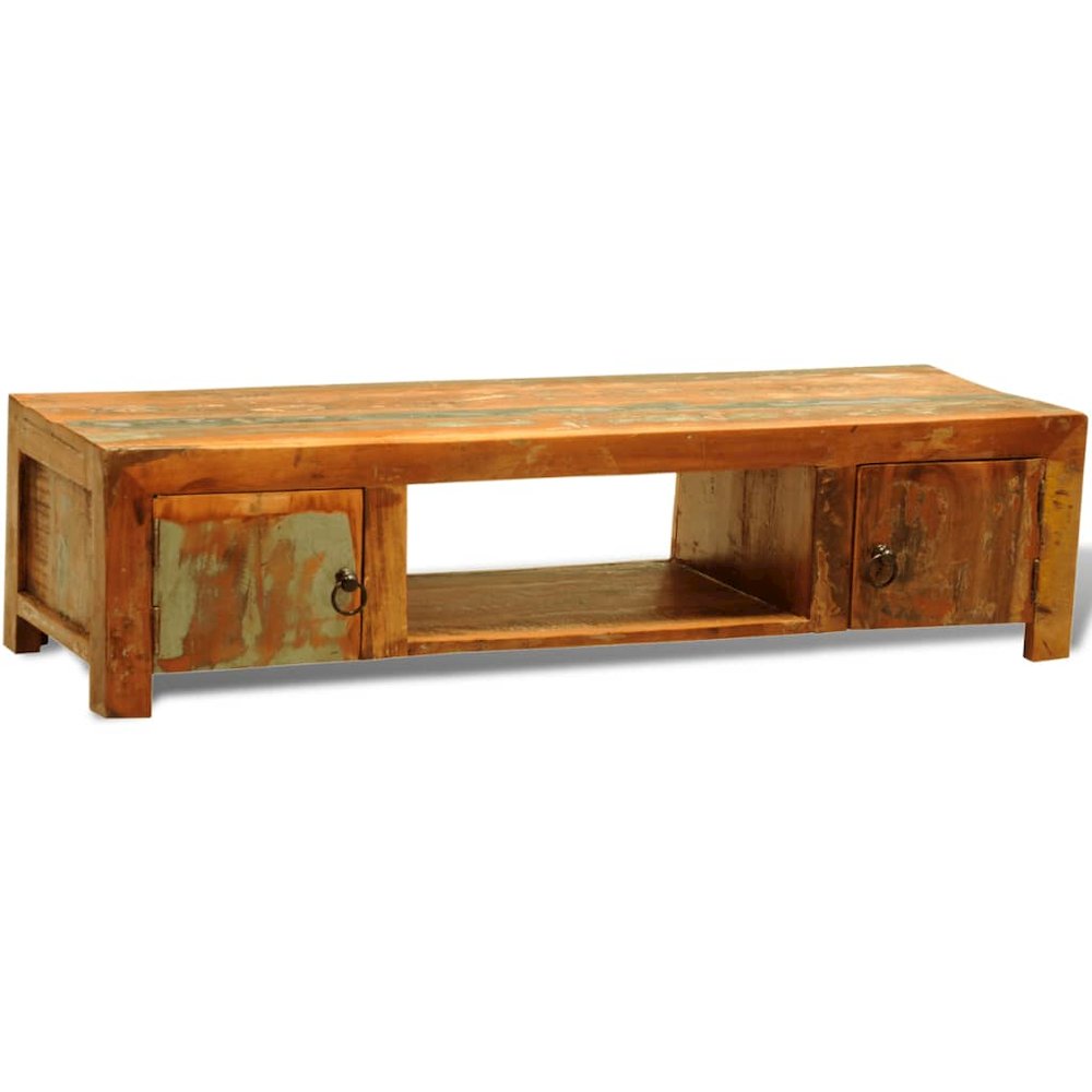TV Stand Multicolor Reclaimed solid wood Medium TV Stand. Picture 5