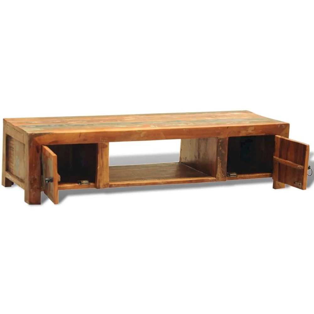 TV Stand Multicolor Reclaimed solid wood Medium TV Stand. Picture 6
