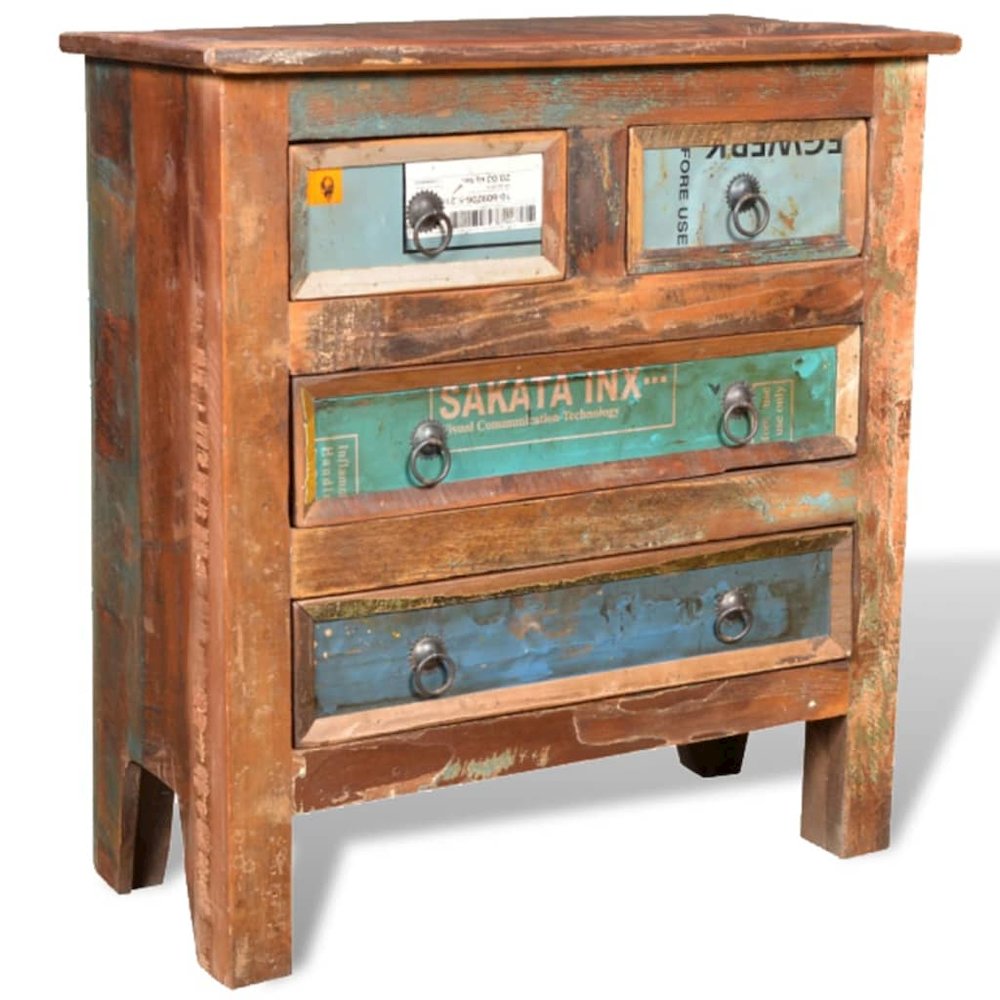 Vintage Cabinet Multicolor Reclaimed solid wood Medium Storage. Picture 11