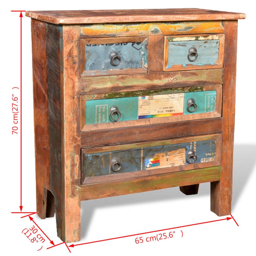 Vintage Cabinet Multicolor Reclaimed solid wood Medium Storage. Picture 12