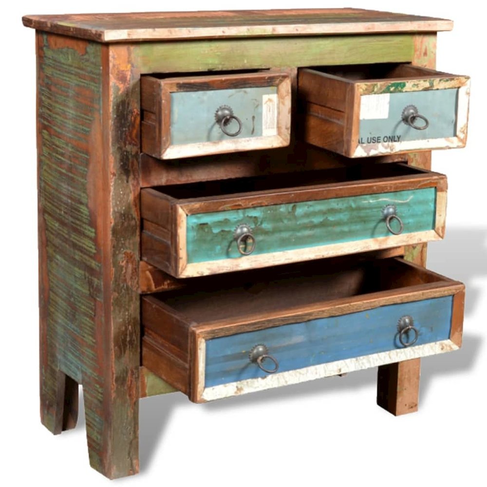 Vintage Cabinet Multicolor Reclaimed solid wood Medium Storage. Picture 4