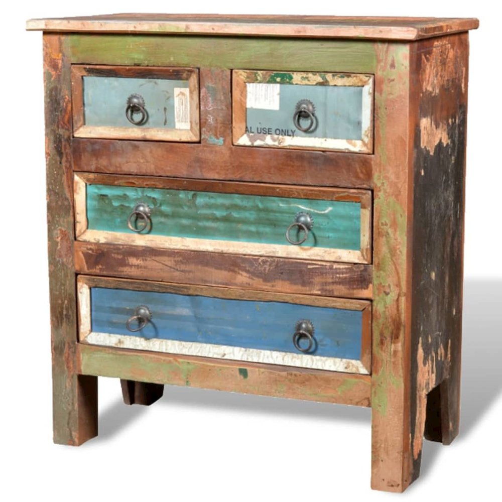 Vintage Cabinet Multicolor Reclaimed solid wood Medium Storage. Picture 5