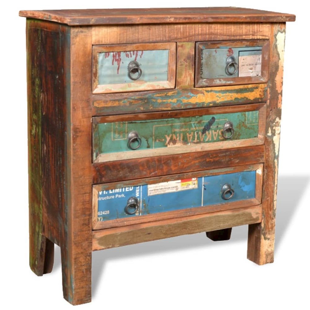 Vintage Cabinet Multicolor Reclaimed solid wood Medium Storage. Picture 10