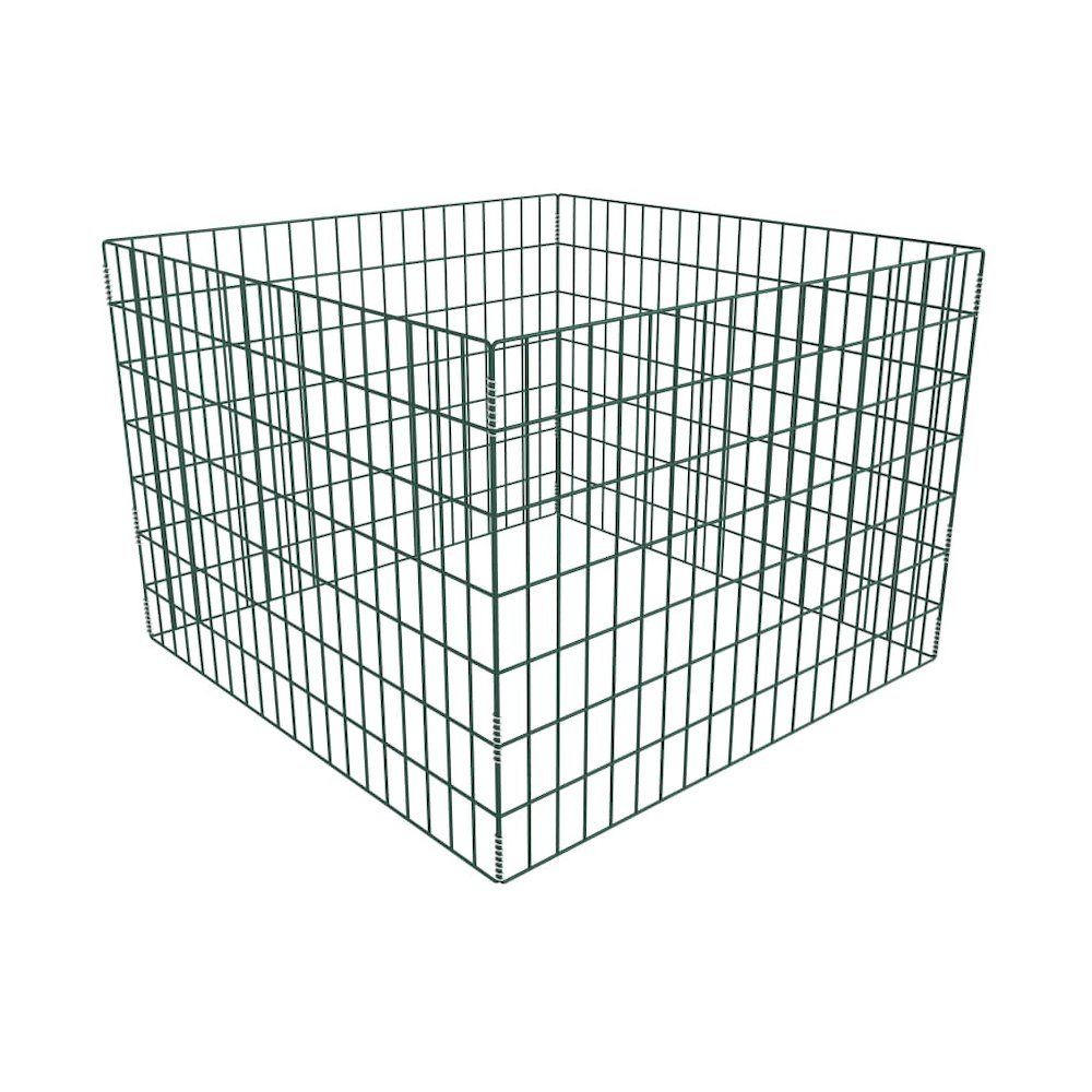 Compost Bin Green Powder Coated Steel 39.4 x 39.4 x 27.6 in. Picture 1