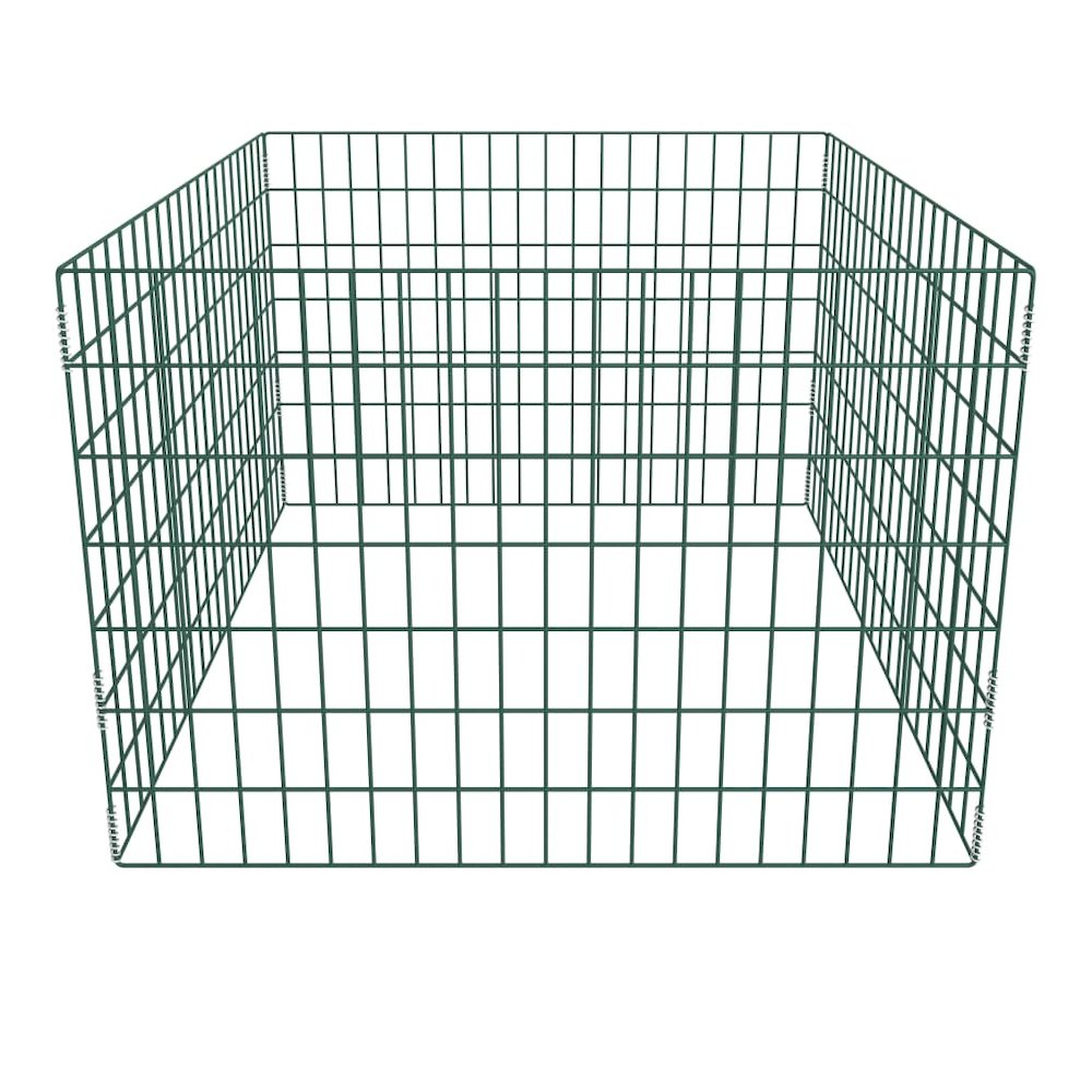 Compost Bin Green Powder Coated Steel 39.4 x 39.4 x 27.6 in. Picture 2
