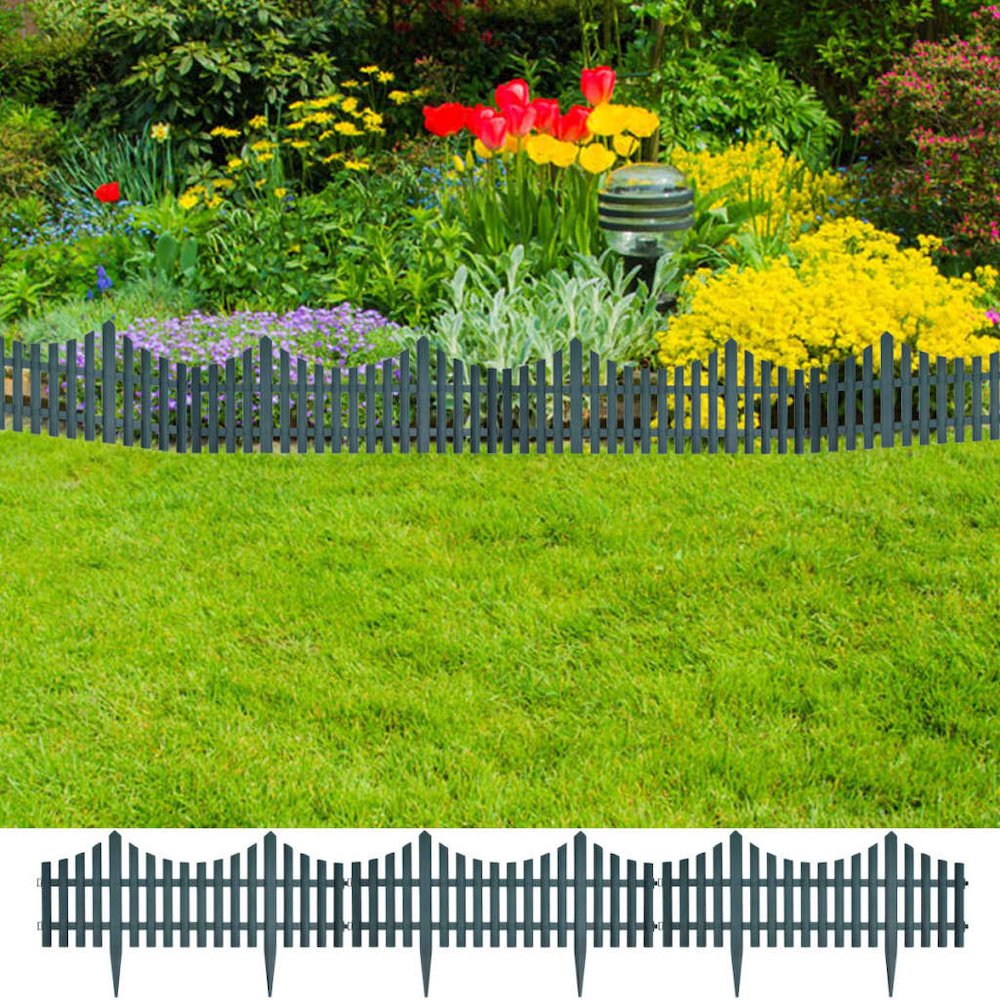 17 pcs Lawn Dividers 32.8 ft Green. Picture 1