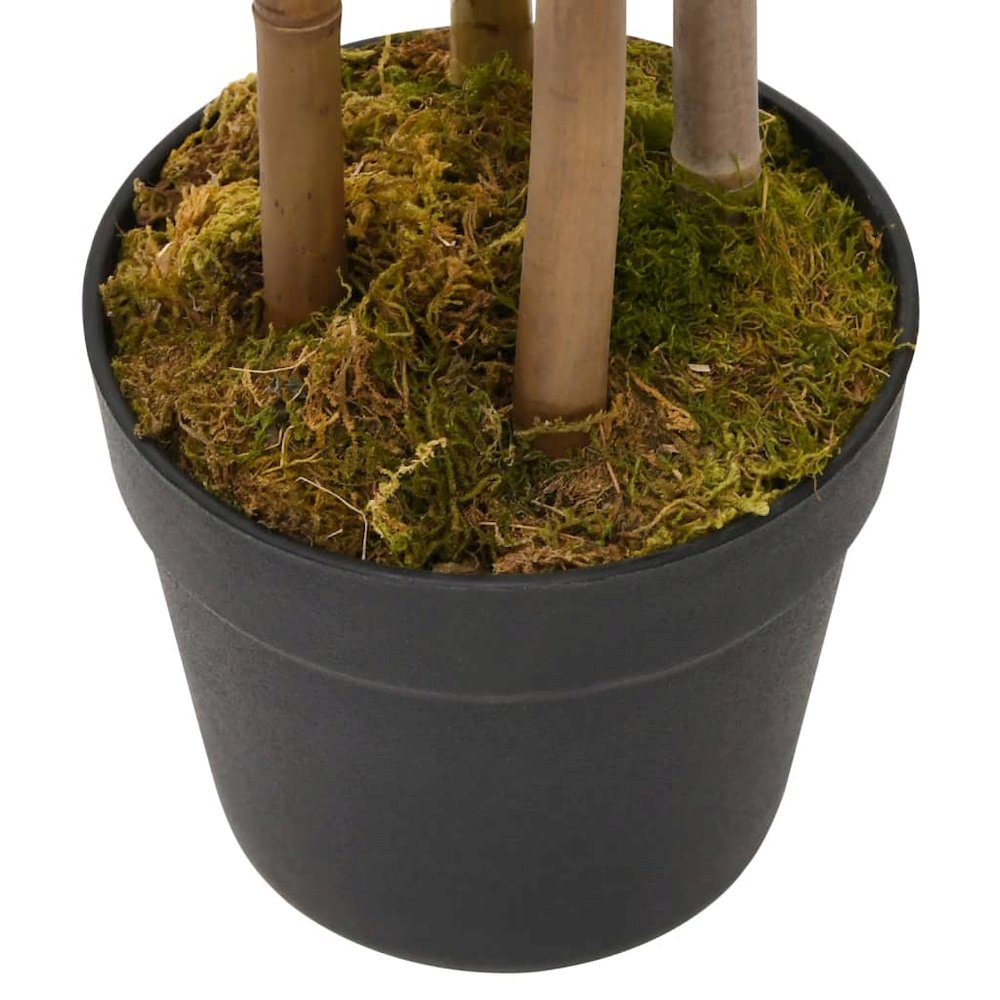 Artificial Plant Green, Brown Real Bamboo, Polyester, Plastic, Iron. Picture 4