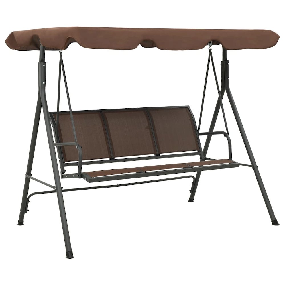 Porch Swing Coffee Powder-coated steel frame Large. Picture 1