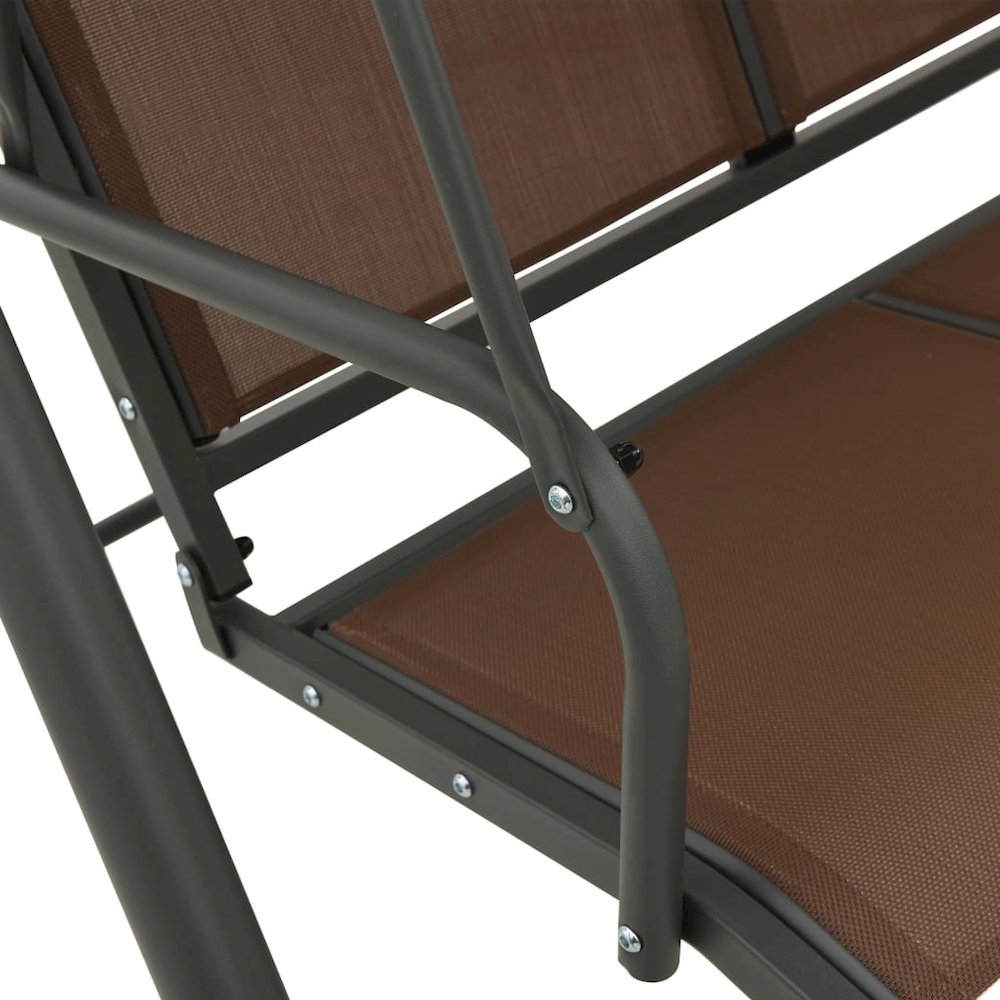 Porch Swing Coffee Powder-coated steel frame Large. Picture 5