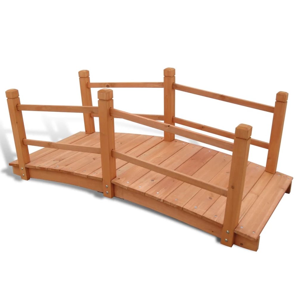 Garden Bridge Natural wood Solid wood Medium Durable. Picture 1