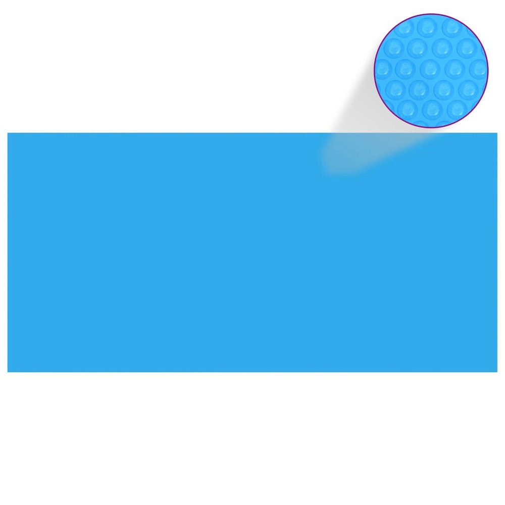 Pool Cover Blue PE with air chambers 177.2 x 86.6 in Lightweight. Picture 1