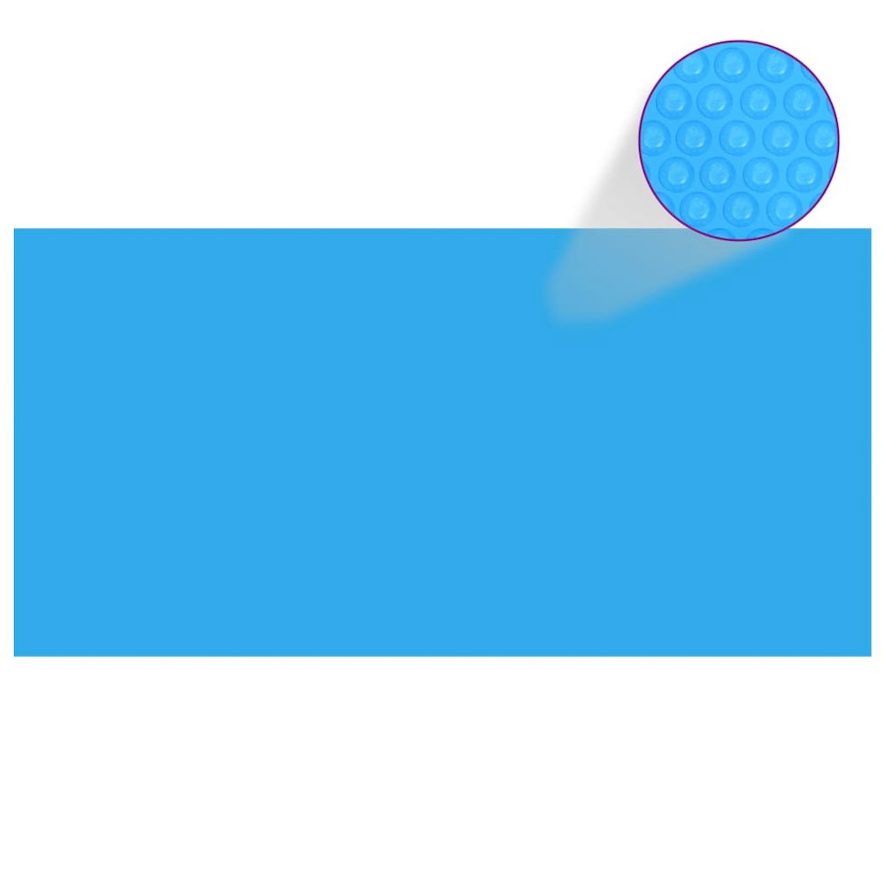 Pool Cover Blue PE with air chambers 216.1 x 107.9 in Durable. Picture 1