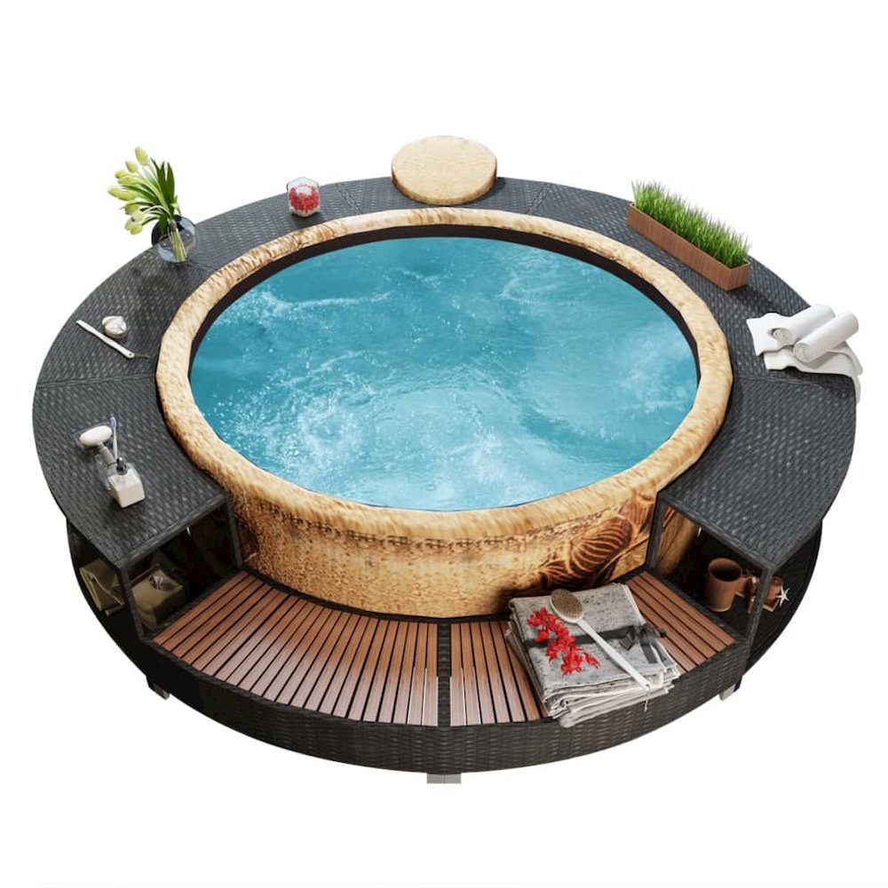 Hot Tub Surround Black. Picture 1