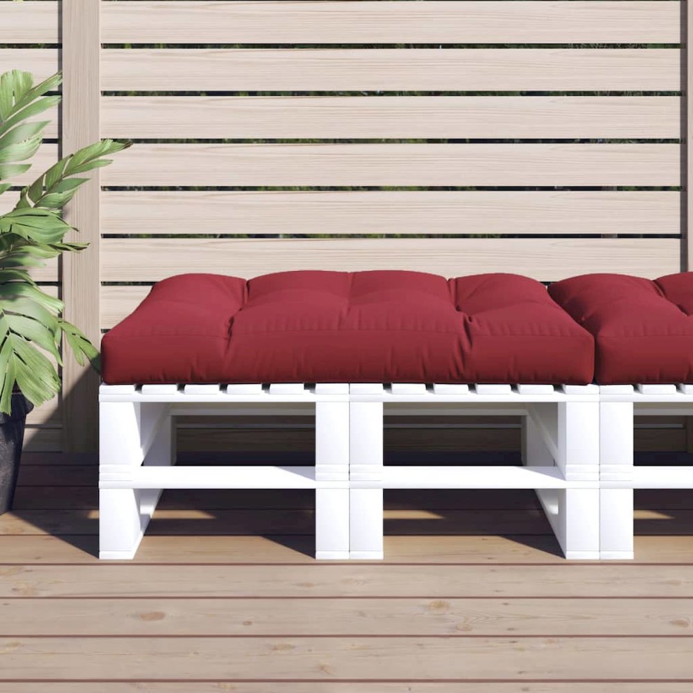 Pallet Cushion Wine Red Fabric (100% polyester) 47.2x31.5x4.7 in. Picture 1