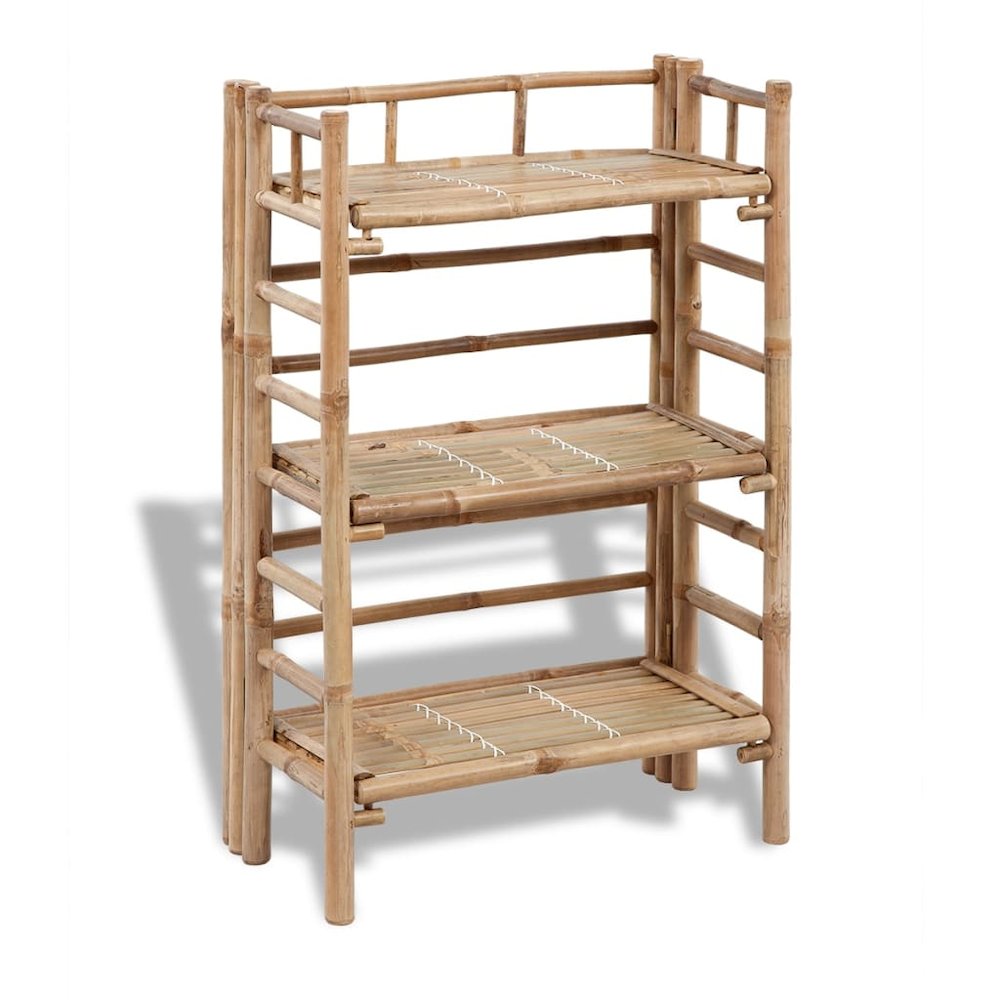 Plant Stand Natural Bamboo Bamboo Medium Durable Plant Stand. Picture 1